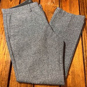 Men's Gray Premium Slim Non-Stretch Wool Trousers